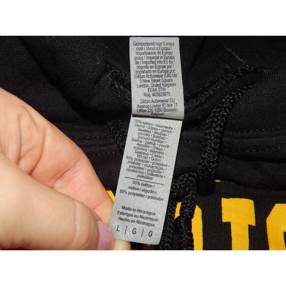 GILDAN Heavy Blend boys large WARREN CENTRAL HS WARRIORS black hoodie sweatshirt - Picture 6 of 7